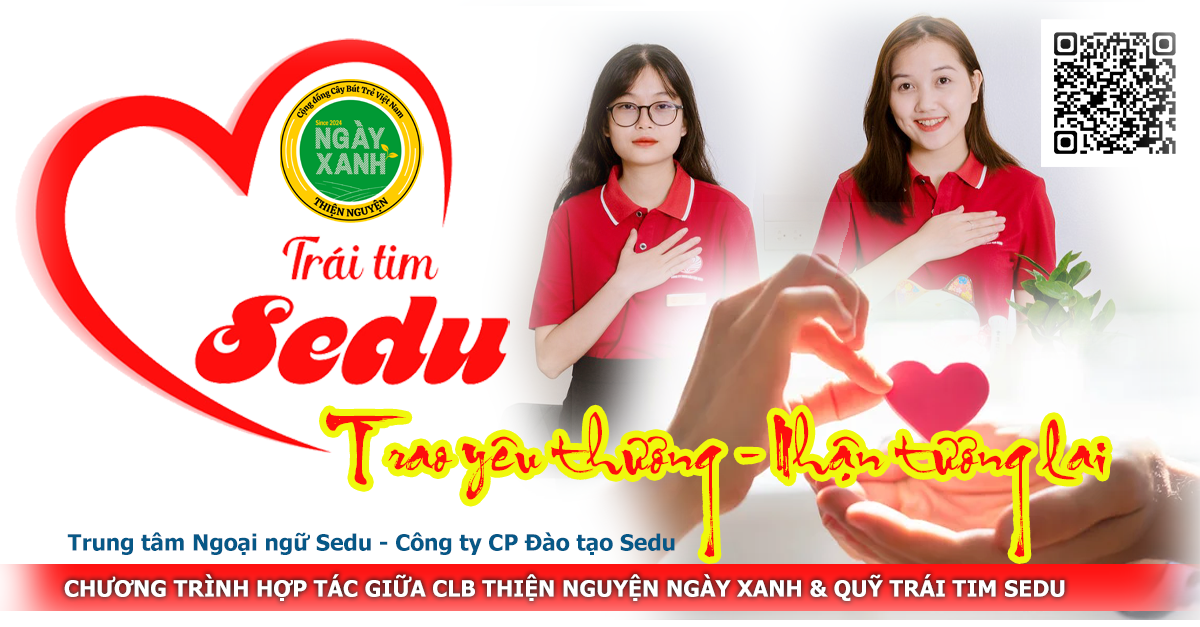 CLB Thiện Nguyện Ngày Xanh là đơn vị đồng hành, phối hợp và hỗ trợ Quỹ Trái tim Sedu của Công ty Cổ phần Sedu