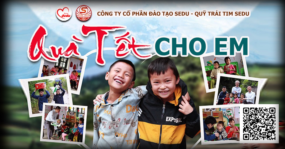 Nhân dịp Tết nguyên đán Giáp Thìn 2024, Trung tâm ngoại ngữ Sedu triển khai chương trình “Trái tim Sedu – Quà Tết cho em 2024”